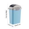 BDPP Trash Can Rectangular Plastic Trash Can Simple Garbage Can Fashion Garbage Bin Detachable Lid Easy to Clean Smell Protection USO Interior y Exterior (Color : C) view 2