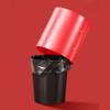 BDPP Trash Can Wedding Trash Can Decoration Garbage Can Shatter-Resistant Garbage Bin Wedding Supplies Wedding Room Red USO Interior y Exterior view 3