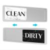 Dishwasher Magnet Clean Dirty Sign, Clean Dirty Magnet for Dishwasher, Modern Kitchen Decor, Magnetic Dish Washer Sign Indicator, Sliding Rustic Dish Washer Signs, Marble Black & White Granite view 1