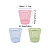 BDPP Trash Can Lidless Trash Can Shatterproof Plastic Garbage Can Simple Garbage Bin Hollow Design 3 Pack Small USO Interior y Exterior view 2