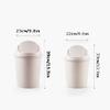 BDPP Trash Can Swing Cover Trash Can Ultra-Thin Plastic Garbage Can Large-Capacity Round Garbage Bin Easy to Clean 2 Packs USO Interior y Exterior (Color : D) view 2