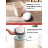 BDPP Trash Can Swing Cover Trash Can Ultra-Thin Plastic Garbage Can Large-Capacity Round Garbage Bin Easy to Clean 2 Packs USO Interior y Exterior (Color : D) view 4
