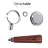 58mm Bottomless Portafilter, Detachable Bottomless with Filter Basket for Coffee Machine Stainless Steel Replacement Handle view 2