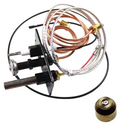10002264 Pilot Assembly NG Fireplace Replacement of HHT Majestic & VC NG Pilot Assembly for Fireplaces, Fryer with 750mV Thermopile