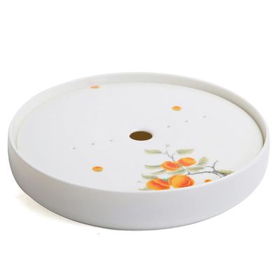 24.5cm Dehua Porcelain Tea Tray Kung Fu Tea Set Household Water Storage Tea Tray