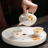 24.5cm Dehua Porcelain Tea Tray Kung Fu Tea Set Household Water Storage Tea Tray view 2