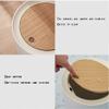 BDPP Trash Can Press Type Trash Can Creative Wood Grain Garbage Can with Lid Garbage Bin with High Foot Design with Pressure Ring USO Interior y Exterior view 3