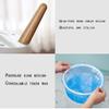 BDPP Trash Can Press Type Trash Can Creative Wood Grain Garbage Can with Lid Garbage Bin with High Foot Design with Pressure Ring USO Interior y Exterior view 4