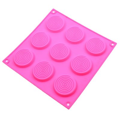 Silica gel cake mould 9 even mosquito ring pudding jelly mould manual soap mold