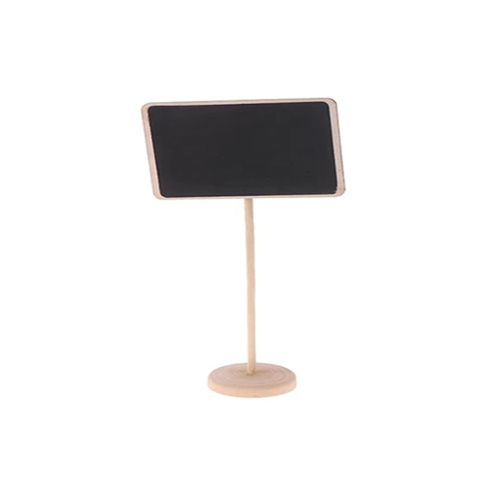 12Pcs Wood Mini Chalkboard Sign with Easel Stand for Message Board Signs, Place Cards for Weddings, Parties, and Special Event Decoration