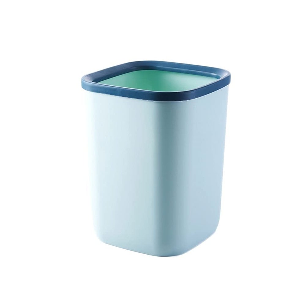 BDPP Trash Can Lidless Trash Can Large Capacity Garbage Can Nordic Style Garbage Bin Thick Plastic 12 Liters / 3.17 Gallons USO Interior y Exterior (Color : A)
