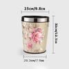 BDPP Trash Can Lidless Trash Can Simple Garbage Can Leather Garbage Bin Stainless Steel Pressure Ring Design 13L/3.4 Gallons USO Interior y Exterior (Color : A) view 2