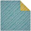 50cm Japanese Furoshiki Cotton Fabric Wrapping Cloth, Traditional Karakusa Stripe, Reversible Eco Bag, Gift, Traditional Kyoto Souvenir (Green/Yellow) view 1