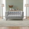 AC Pacific Modern Mid-Century Button Tufted Upholstered Loveseat, Gray view 1