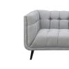 AC Pacific Modern Mid-Century Button Tufted Upholstered Loveseat, Gray view 4