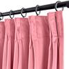 Extra Long Blackout Double Pinch Pleated Curtain Solid Room Darkening Curtain for Bedroom Livingroom With Easy Hanging Option Via Inserted Hooks-1 Panel-.width 84 x length 96 Inch, Pink view 4