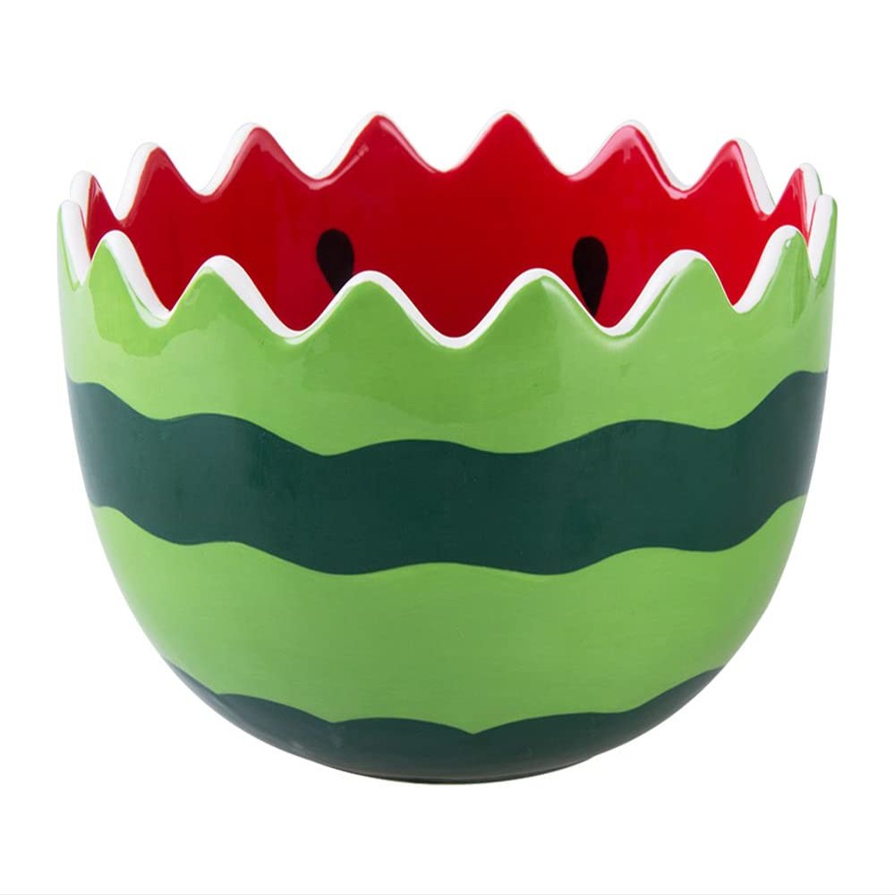 123Arts Ceramic Watermelon Salad Bowl Noodle Bowl Soup Bowl Dessert Bowl,6.4 Inches