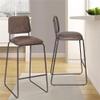 Steve Silver Mesa Metal Bar Stool with Cocoa Brown Faux Leather Seat view 2