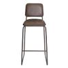 Steve Silver Mesa Metal Bar Stool with Cocoa Brown Faux Leather Seat view 4