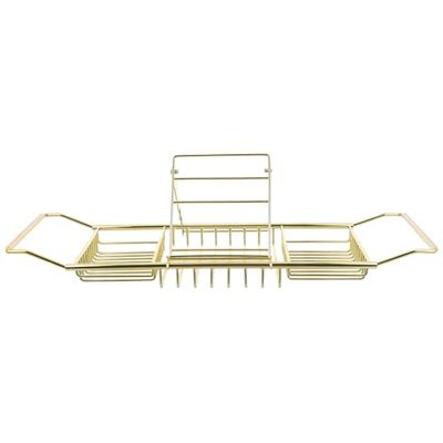 1pc Telescopic Bathtub Shelf Book Holder Sturdy Bathroom Stand for Tablet Phone Wine Bath Tray for Relaxing Soaking