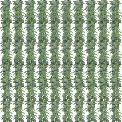 10 Pack Artificial Eucalyptus Garland with Willow Leaves 6.4 ft Artificial Greenery Vine Swag Faux Silver Dollar and Willow Leaves Garland for Wedding Table Runner Doorway Decoration Indoor Outdoor