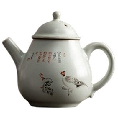 150ml Handmade Hand Painted Chicken Pattern Teapot Kung Fu Tea Set Antique Ceramic Kettle
