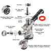 MRbrew D System Keg Coupler for Commercial Sankey, fit 1/4" & 3/16" I.D Draft Beer line, 5/16" Gas Barb, Stainless Steel Probe with Check Valve Sealing Washer Hose Clamp - for Kegerator Tap Dispenser view 2