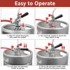 MRbrew D System Keg Coupler for Commercial Sankey, fit 1/4" & 3/16" I.D Draft Beer line, 5/16" Gas Barb, Stainless Steel Probe with Check Valve Sealing Washer Hose Clamp - for Kegerator Tap Dispenser view 3