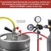 MRbrew D System Keg Coupler for Commercial Sankey, fit 1/4" & 3/16" I.D Draft Beer line, 5/16" Gas Barb, Stainless Steel Probe with Check Valve Sealing Washer Hose Clamp - for Kegerator Tap Dispenser view 4
