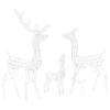 Tidyard Reindeer Family Christmas Decoration, Warm White LED Acrylic Oblong Shape with 8 Lighting Modes for Indoor Outdoor Holiday Display view 2