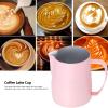 20.3oz Espresso Milk Frothing Pitcher, Pink Milk Steamer Cup Stainless Steel Frothing Pitcher Jug for Cappuccino, Latte view 3