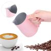20.3oz Espresso Milk Frothing Pitcher, Pink Milk Steamer Cup Stainless Steel Frothing Pitcher Jug for Cappuccino, Latte view 4