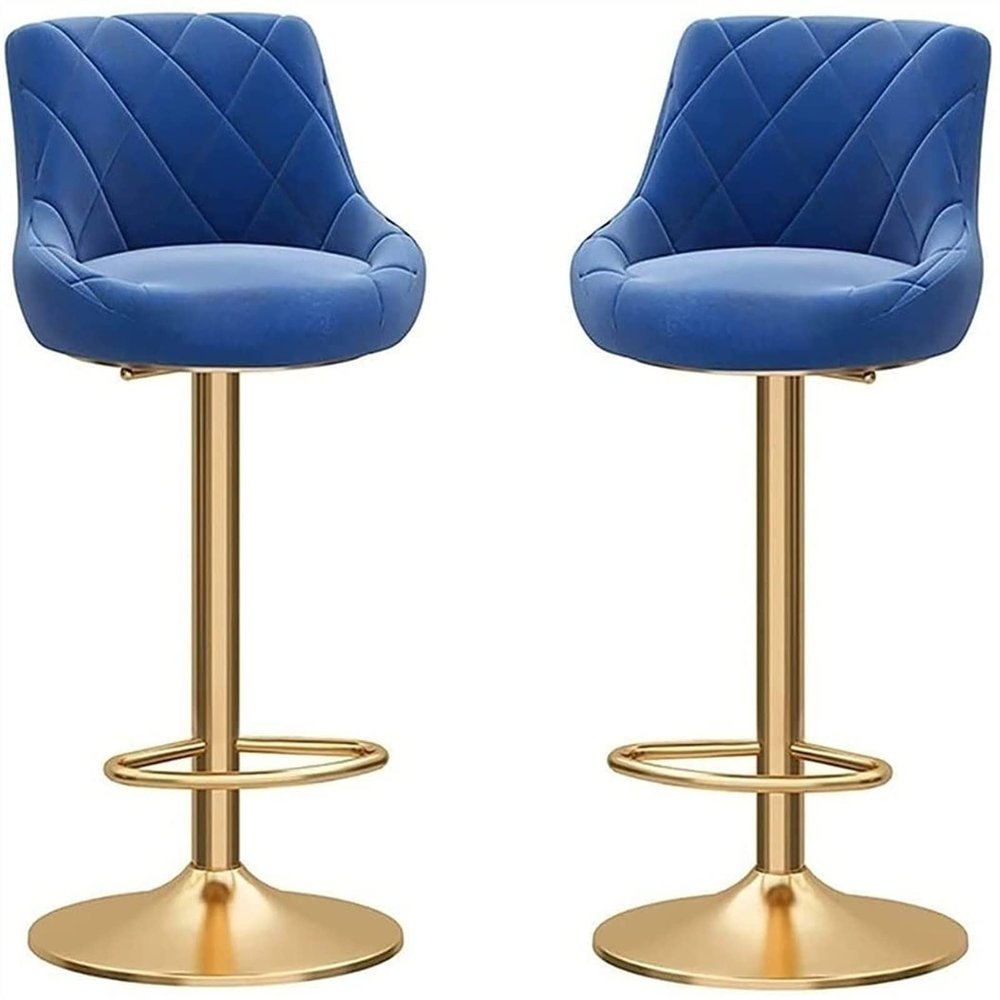 ZDXY Barstools Set of 2 Breakfast Dining Stools Counter Height Bar Stool, Cushion Adjustable Swivel Bar Stool, Used in Craft Room, Office, Kitchen (Color : C1)