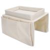 Shanrya Sofa Armrest Organizer Caddy, 4 Pockets Couch Armchair Caddy TV Remote Control Holder Armchair Couch Bag with Cup Holder Tray for Snacks Glasses Smartphone Magazines(11.8x7.1x7.1in-Beige) view 2