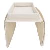 Shanrya Sofa Armrest Organizer Caddy, 4 Pockets Couch Armchair Caddy TV Remote Control Holder Armchair Couch Bag with Cup Holder Tray for Snacks Glasses Smartphone Magazines(11.8x7.1x7.1in-Beige) view 4