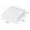 iDesign The Sarah Tanno Collection Silicone Makeup Palette Holder and Cosmetic Organizer, White view 2