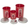 3 Piece Canister Set for the Kitchen by Home Basics | Kitchen Jars with Transparent Window | 3 Different Sizes | Kitchen Storage Containers with Silicone Gasket view 2