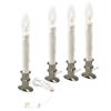 612 Vermont Electric LED Window Candle with Clear Bulb, Automatic Timer, Metal Slimline Base, VT-9133-BNW-R4 (Brushed Nickel, Pack of 4) view 1