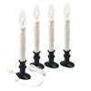 612 Vermont Electric LED Window Candle with Clear Bulb, Automatic Timer, Metal Slimline Base, Antique Bronze, VT-9133-OW-R4 (Matte Onyx, Pack of 4) view 1