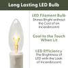 612 Vermont Electric LED Window Candle with Clear Bulb, Automatic Timer, Metal Slimline Base, VT-9133-AW-R4 (Antique Bronze, Pack of 4) view 3