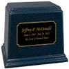 Personalized Sapphire Blue Ark Cremation Urn for Ashes - Personalized with Black Nameplate - Cultured Marble Urn - 250 Cubic Inch Capacity for a Person Weighing Up to 250 Pounds view 1