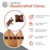 25 Pack 1.5" Square Head Iron Clavos Decorative Nails  Sealed Rusted  Handmade Rustic Square Fasteners for Farmhouse Shutters, Faux Wood, Barn Doors, Shutters, Gates  Ornamental Wood Accent view 2