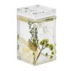 Locco Decor 4 Piece Acrylic Liquid 4D Floating Motion Bathroom Vanity Accessory Set Garden Botanic Green Plants Toothbrush Holder, Tumbler, Soap Dispenser, Soap Dish view 3