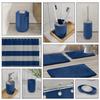 Clara Clark Bathroom Set - Navy Bathroom Accessories Set, Bathroom Sets with Shower Curtain and Rugs, 23PC Shower Curtain Set with Liner, Soap Dispenser, Soap Dish, Toilet Brush Holder, and Trash Can view 3