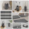 Clara Clark Bathroom Set - Gray Bathroom Accessories Set, Bathroom Sets with Shower Curtain and Rugs, 23PC Shower Curtain Set with Liner, Soap Dispenser, Soap Dish, Toilet Brush Holder, and Trash Can view 3
