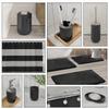 Clara Clark Bathroom Set - Black Bathroom Accessories Set, Bathroom Sets with Shower Curtain and Rugs, 23PC Shower Curtain Set with Liner, Soap Dispenser, Toilet Brush, & Trash Can view 3