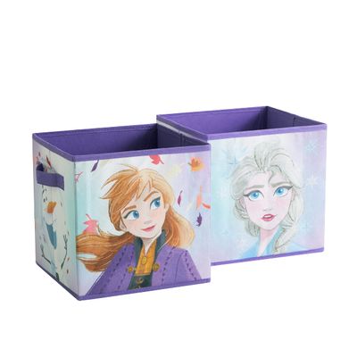 Polycanvas Disney Frozen 2 Collapsible Storage Cubes, Set of 2, 10"x10"