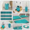 Clara Clark Bathroom Set - Teal Bathroom Accessories Set, Bathroom Sets with Shower Curtain and Rugs, 23PC Shower Curtain Set with Liner, Soap Dispenser, Soap Dish, Toilet Brush Holder, and Trash Can view 3