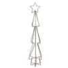 17.5" LED Lighted B/O Gold Glittered Wire Christmas Cone Tree - Warm White Lights view 1
