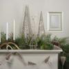 17.5" LED Lighted B/O Gold Glittered Wire Christmas Cone Tree - Warm White Lights view 2